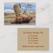 Western Visitekaartje voor Boots en Spurs (Voorkant / Achterkant)