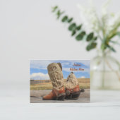 Western Visitekaartje voor Boots en Spurs (Staand voorkant)