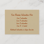 Western Visitekaartje voor Boots en Spurs (Achterkant)