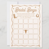 Western Vrijgezellenfeest Bingo Game Kaart (Voorkant)