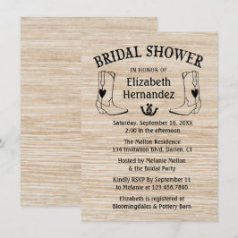 Western Vrijgezellenfeest cowboylaarzen land hout Kaart