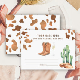 Western Vrijgezellenfeest Datum nacht ideeën Datum Informatiekaartje