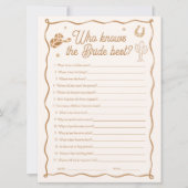 Western Vrijgezellenfeest die het beste bruidsspel Kaart (Voorkant)