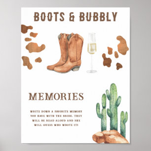 Western vrijgezellenfeest Herinneringen met de bru Poster