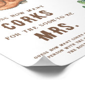 Western Vrijgezellenfeest hoeveel kurken Poster (Hoek)