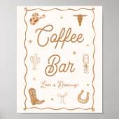 Western Vrijgezellenfeest koffiebar Poster (Voorkant)