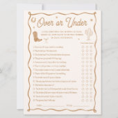 Western Vrijgezellenfeest over of onder Kaart (Voorkant)