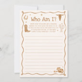 Western Vrijgezellenfeest Raad wie spel Kaart (Voorkant)