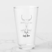 Western Vrijgezellenfeest voor bruiloft op maat Glas (Achterkant)