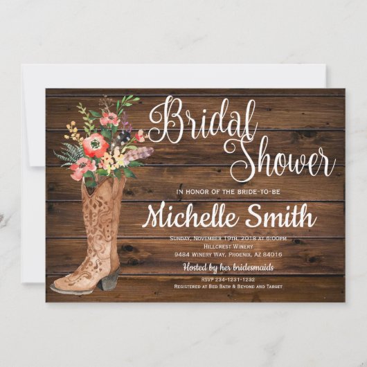 Western Vrijgezellenfeest voor Roetlandenbridal Kaart (Voorkant)