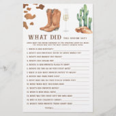 Western Vrijgezellenfeest Wat zei de bruidegom (Voorkant)