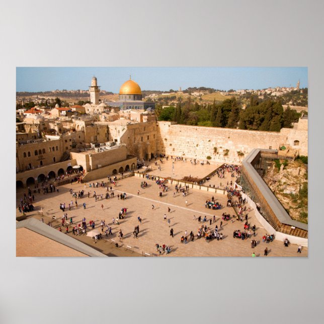 Western Wall in Jerusalem ( Wall of Sorrow) Poster (Voorkant)