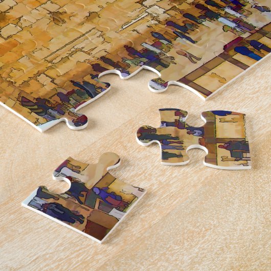 Western Wall (Wall of Sorrow) in Jerusalem Legpuzzel (Zijkant)