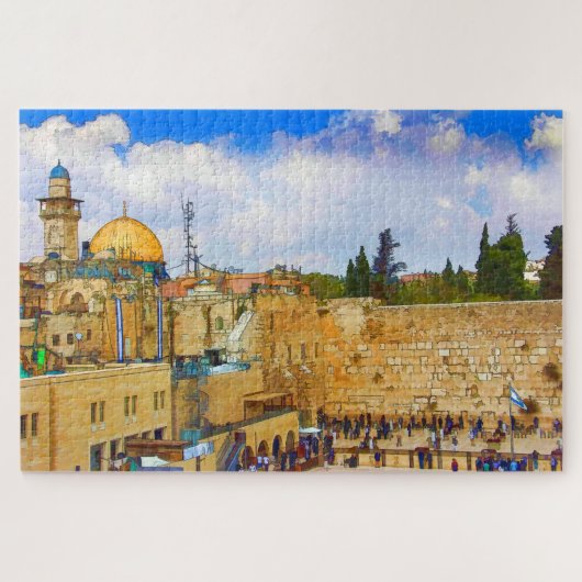 Western Wall (Wall of Sorrow) in Jerusalem Legpuzzel (Horizontaal)