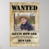 Western Wanted Birthday Poster (Voorkant)