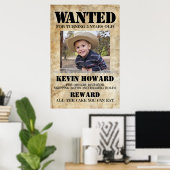 Western Wanted Verjaardag Poster (Thuiskantoor)