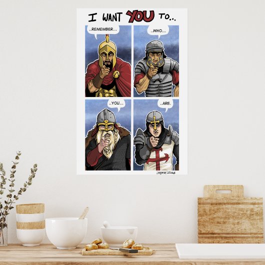 Western Warrior Grid Poster (Keuken)