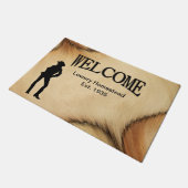 Western Welkom bij Homestead Est Date Deurmat (Schuin)