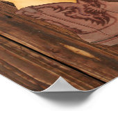 Western Welkome Kleine Cowboy Baby shower Poster (Hoek)