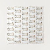 Western White Cowgirl Boots Birthday Backdrop Wandkleed (Voorkant (horizontaal))