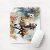 Western wild paard mousepad muismat (Met muis)