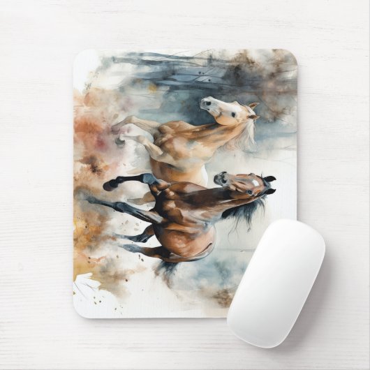 Western wild paard mousepad muismat (Met muis)