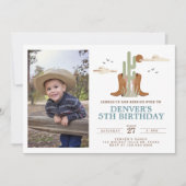 Western Wild West Country Cowboy Rodeo Birthday Kaart (Voorkant)