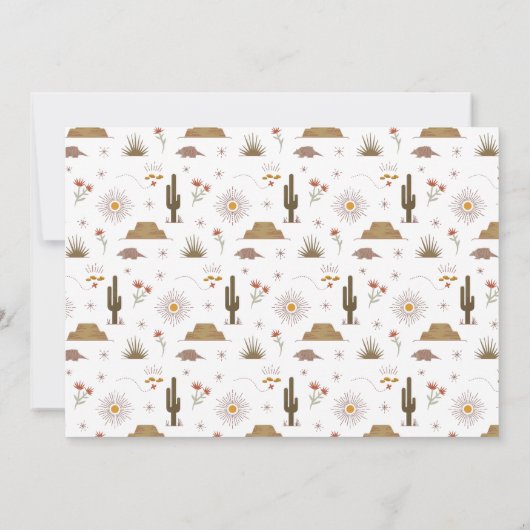 Western Wild West Country Cowgirl Rodeo Birthday Kaart (Achterkant)