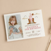 Western Wild West Country Cowgirl Rodeo Birthday Kaart