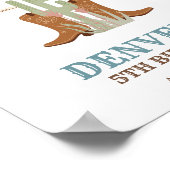 Western Wild West Cowboy Birthday Party Welkom Poster (Hoek)