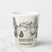  Western Wild West Cowboy Verjaardagsfeest Papieren Bekers (Voorkant)