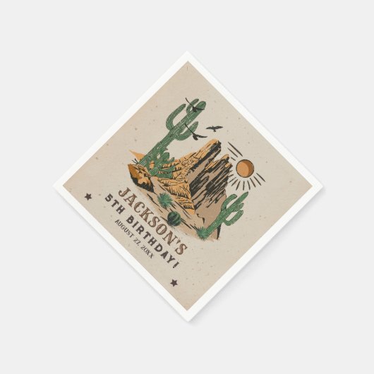 Western Wild West Cowboy Verjaardagsservet Servet (Hoek)