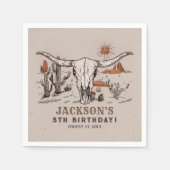 Western Wild West Cowboy Verjaardagsservet Servet (Voorkant)