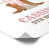 Western Wild West Cowgirl Welkomstfeest Poster (Hoek)