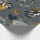  Western Wild West Yellowstone Cowboy Gift Cadeaupapier (Hoek)