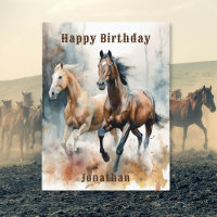 Western Wilde Paard Briefkaart