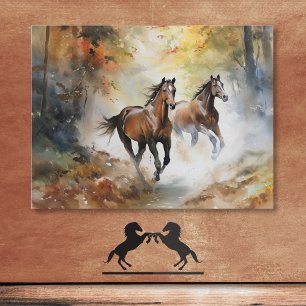 Western Wilde Paard Briefkaart