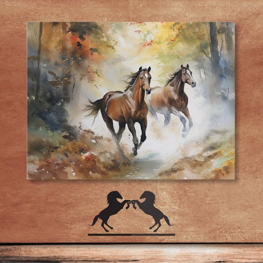 Western Wilde Paard Briefkaart