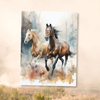Western Wilde Paard Briefkaart