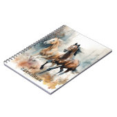 Western Wilde Paard Spiraal Notitieboek (Linkerzijde)