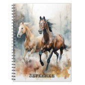 Western Wilde Paard Spiraal Notitieboek (Voorkant)