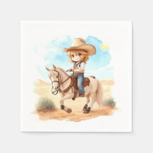 Western Wilde Westen: Cowboy Baby shower Servet