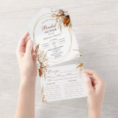 Western Wildflower Vrijgezellenfeest Recept All In One Uitnodiging (Afscheurbaar)