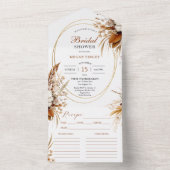 Western Wildflower Vrijgezellenfeest Recept All In One Uitnodiging (Binnen)