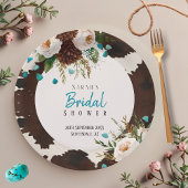 Western Wildflowers Rustic Boho Papieren Bordje