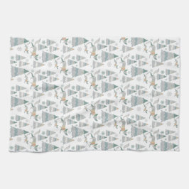 Western winterhouten vosspatroon theedoek