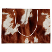 Western Wit Bruin Koeienhuid Dierenprint Groot Cadeauzakje (Achterkant)