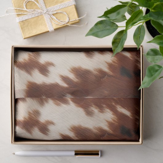 Western Wit Bruin Zwart Koeienhuid Tissuepapier (Geschenk)