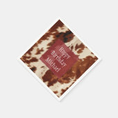 Western wit gevlekt bruin zwart Koeienhuid Servet (Hoek)