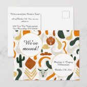 Western, woestijn, cowboy boho, adreswijziging aankondigingskaart (Voorkant / Achterkant)